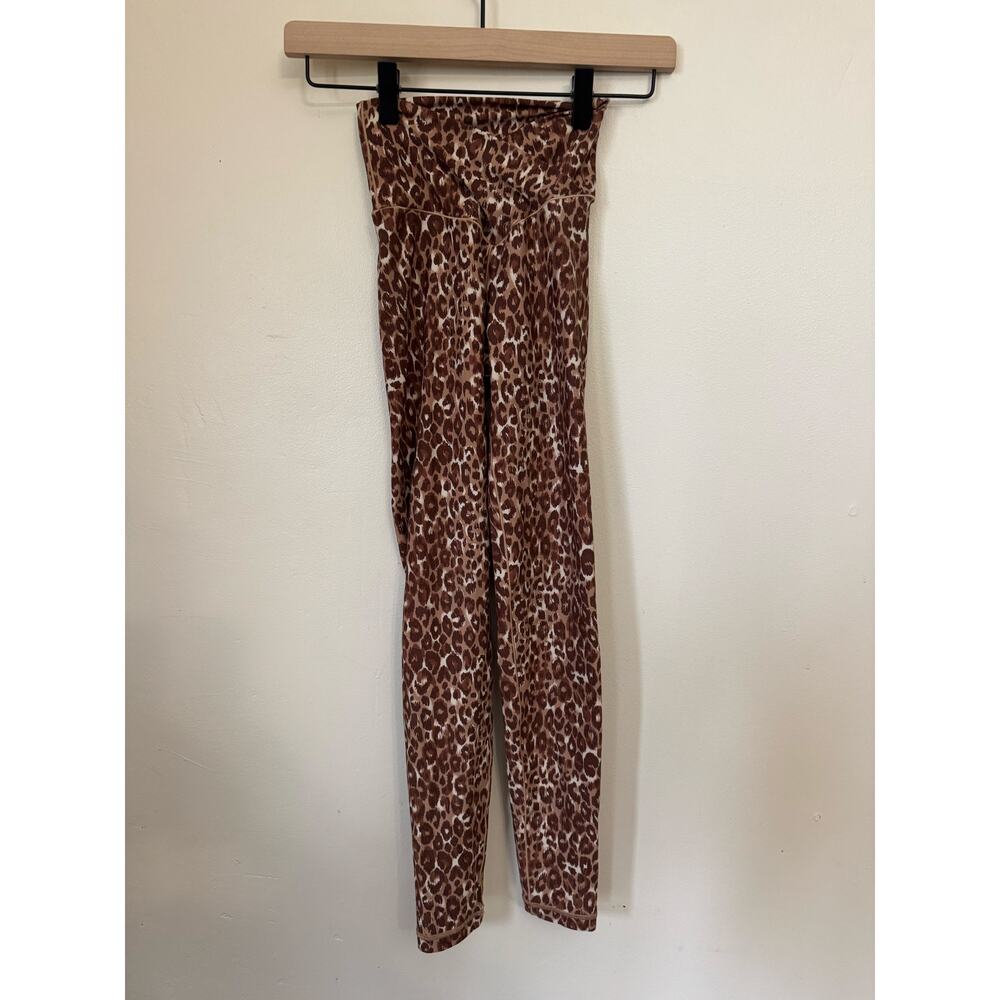 Offline By Aerie Real Me Leopard Leggings XS High Waisted Crossover Brown - Picture 2 of 8